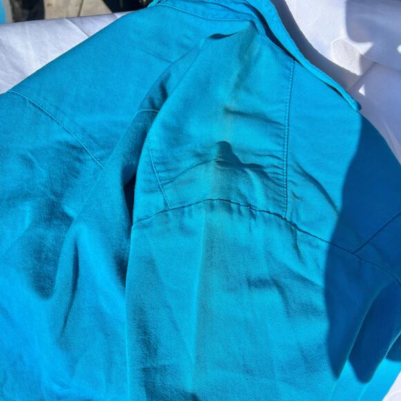 H Bar C California Ranchwear Western Shirt Men Medium Blue Pearl Snap Vintage - Picture 10 of 10